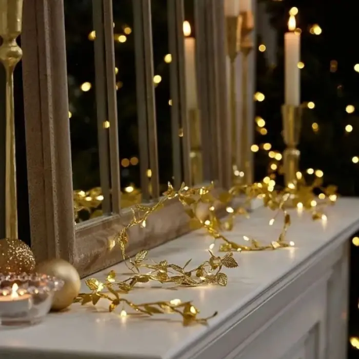 3 Metre Yaldızlı Gold LED Işık