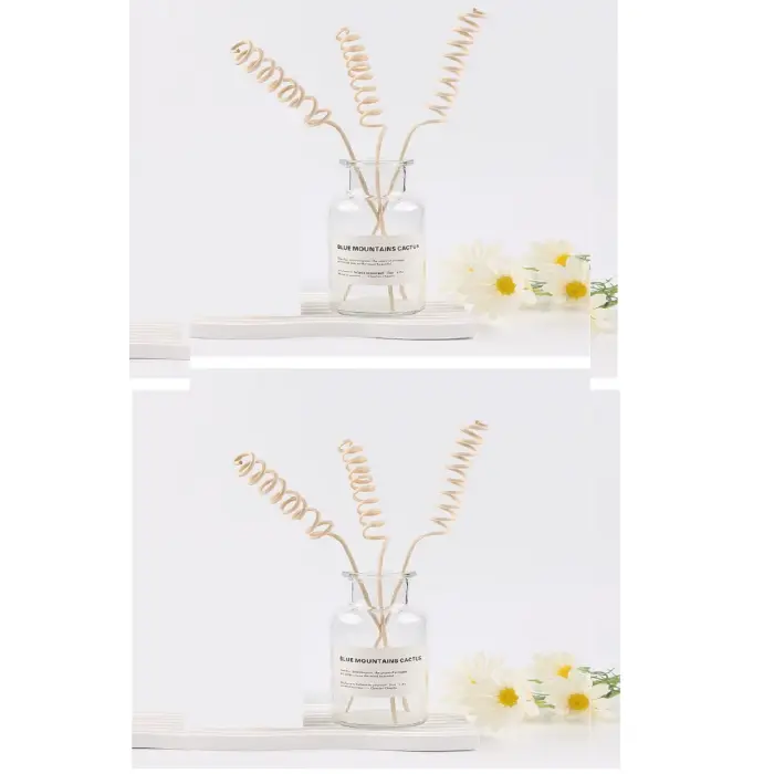 3 Tek Adet 3 Model Aromaterapi Koku Dağıtıcı Rattan Şişe Ahşap Difüzör Çubuk (-Yaprak-Daalı)