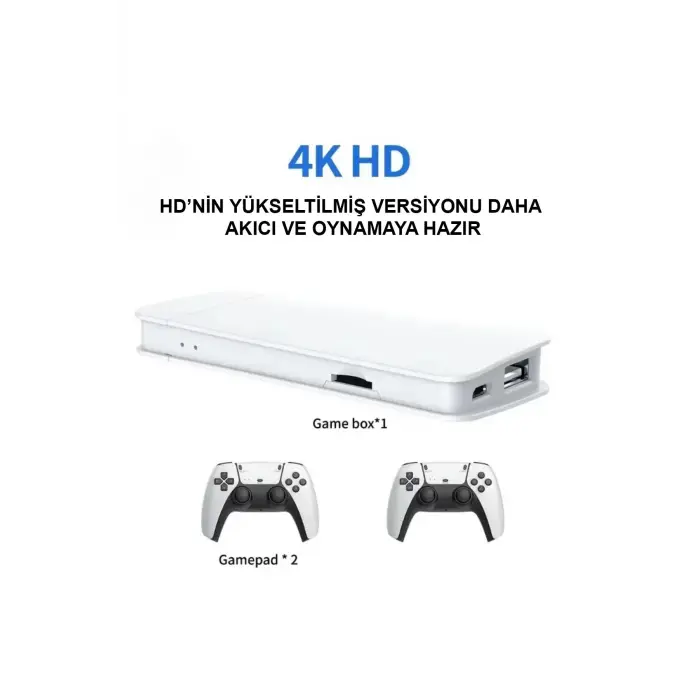 30.000 Oyun Yüklü, PS5 Kollu, 2.4G Kablosuz Çift Kumandalı Retro Oyun Konsolu Stick