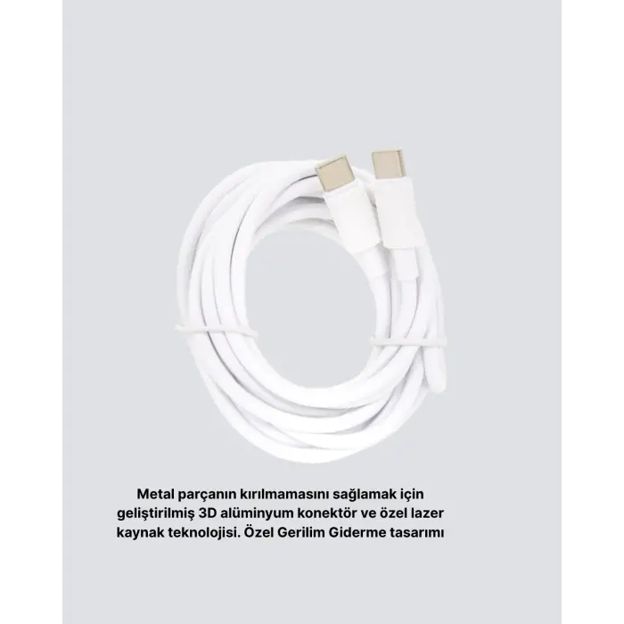 30W Hızlı Şarj Destekli 5.0A Type-C Kablo Veri Aktarım Özellikli