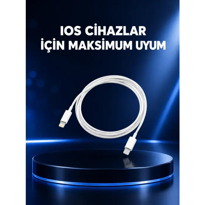 30W Type-C Lightning Hızlı Şarj Kablosu 1.2m iPhone Uyumlu