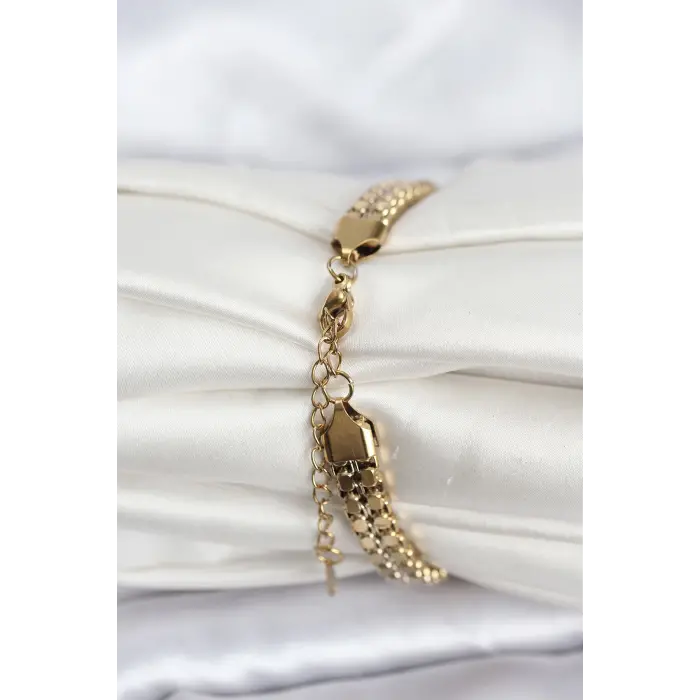 316L Çelik Gold Renk Kadın Bileklik 5886