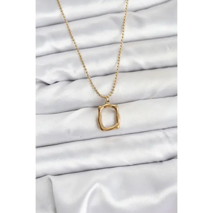 316L Çelik Zincir Gold Renk Model Kadın Kolye