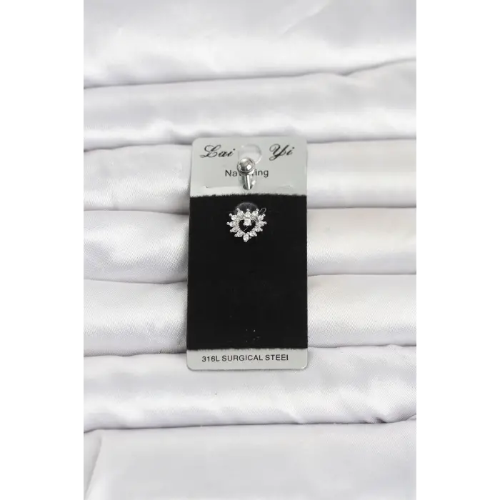 316L Cerrahi Çelik Kalp Model Göbek Piercing