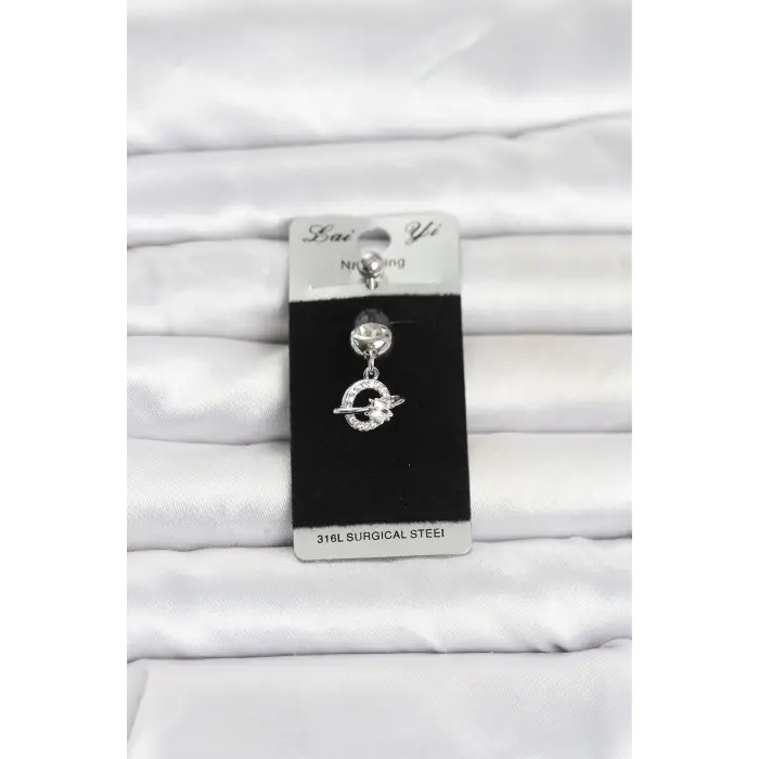316L Cerrahi Çelik Sallantılı Yıldız Model Göbek Piercing