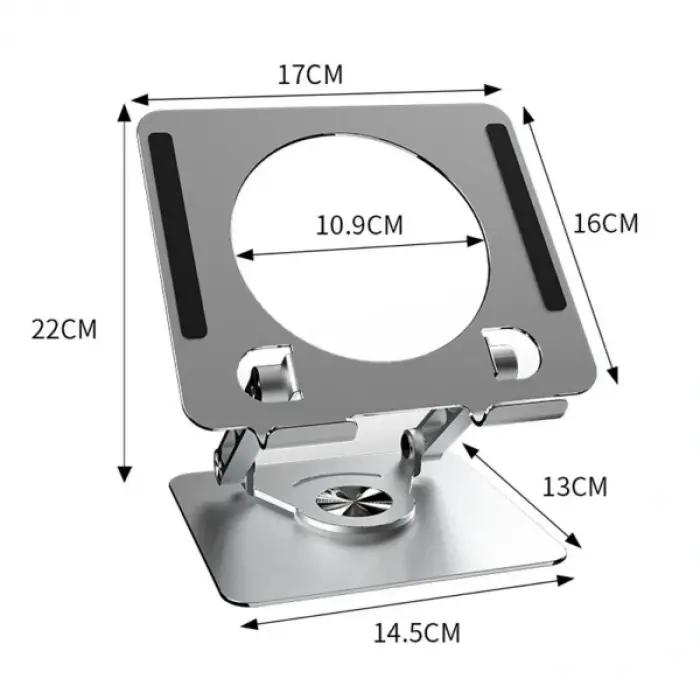 360 Derece Dönebilen Yükseltilmiş Masaüstü Ayarlanabilir Metal Tablet Standı