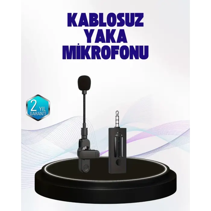 360 Derece Ses Algılamalı Type C Şarjlı Yaka Mikrofonu
