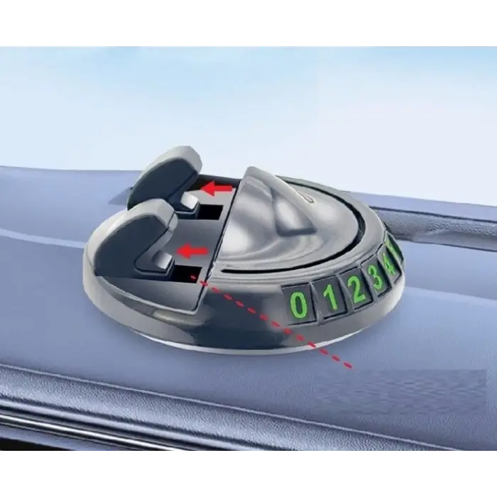 360° Dönebilen Yapışkanlı Numaratörlü Araç Telefon Tutucu