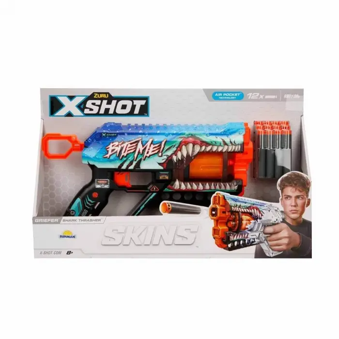 36561 X-Shot Skins Griefer 12 li Sünger Dart Atan  32 cm