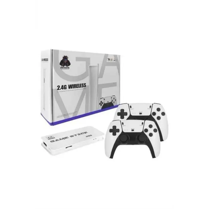 3D 4K 2000 Oyunlu Game Stick Oyun Konsolu Çift Konsol
