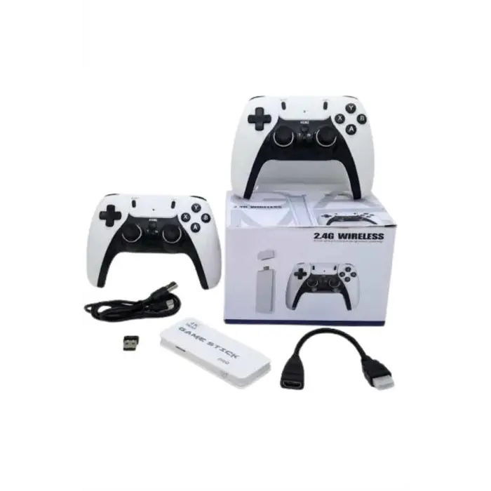 3D 4K 2000 Oyunlu Game Stick Oyun Konsolu Çift Konsol