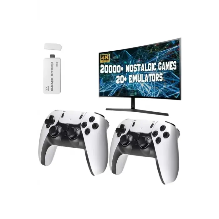 3D 4K HD 2.4G Game Stick 4K Ultra Hd Oyun Konsolu Çift Kollu
