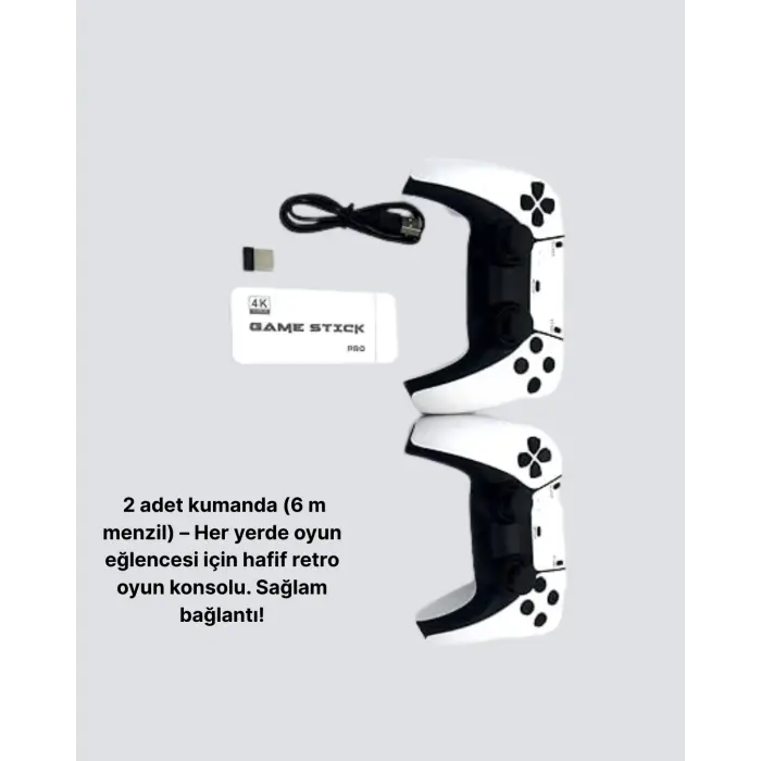 3D ve 4K Görüntü Kaliteli Çok Oyunculu Retro Oyun Konsolu