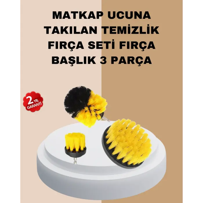 3’lü Matkap Ucu Fırça Takımı Zorlu Kirler İçin