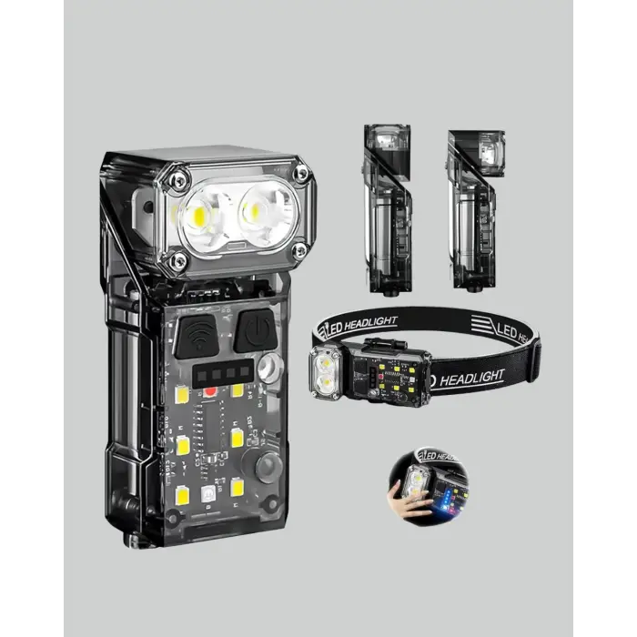 3’ü 1 Arada LED Far Şarj Edilebilir Sensörlü Manyetik 10 Saat Kullanım