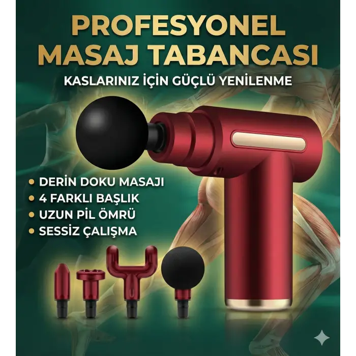 4 Başlıklı 6 Kademeli Titreşimli Şarjlı Mini Masaj Aleti