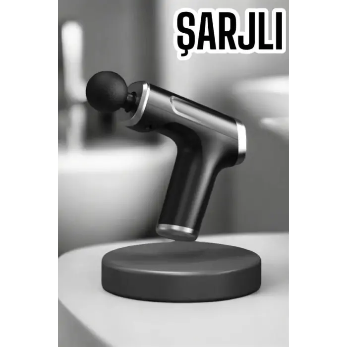 4 Başlıklı Darbeli Şarjlı Masaj Aleti Tabancası Kablosuz