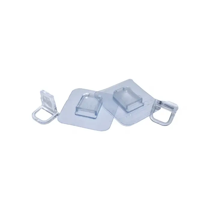 4 Parça Raf Ayak Aparatı Şeffaf Pvc Yapışkanlı Bx40