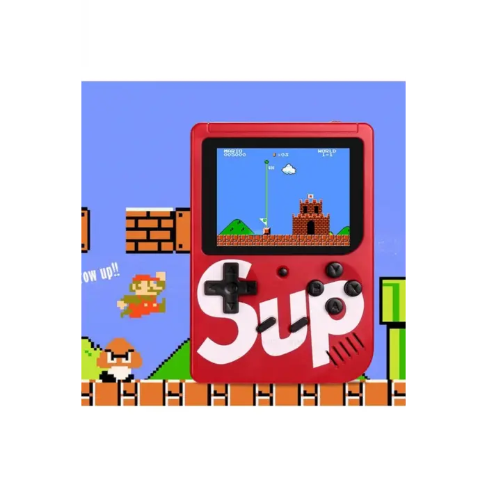 400 Klasik Oyun İçeren Mini Retro Oyun Konsolu, Şarj Edilebilir ve Kırmızı Renk Seçeneği