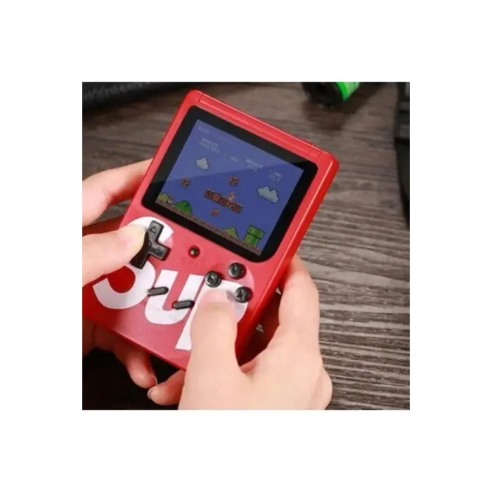 400 Klasik Oyun İçeren Mini Retro Oyun Konsolu, Şarj Edilebilir ve Kırmızı Renk Seçeneği