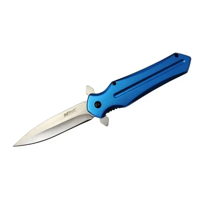 4224 Mavi Kamp Çakı 21cm- Yarı Otomatik, Kemerlikli