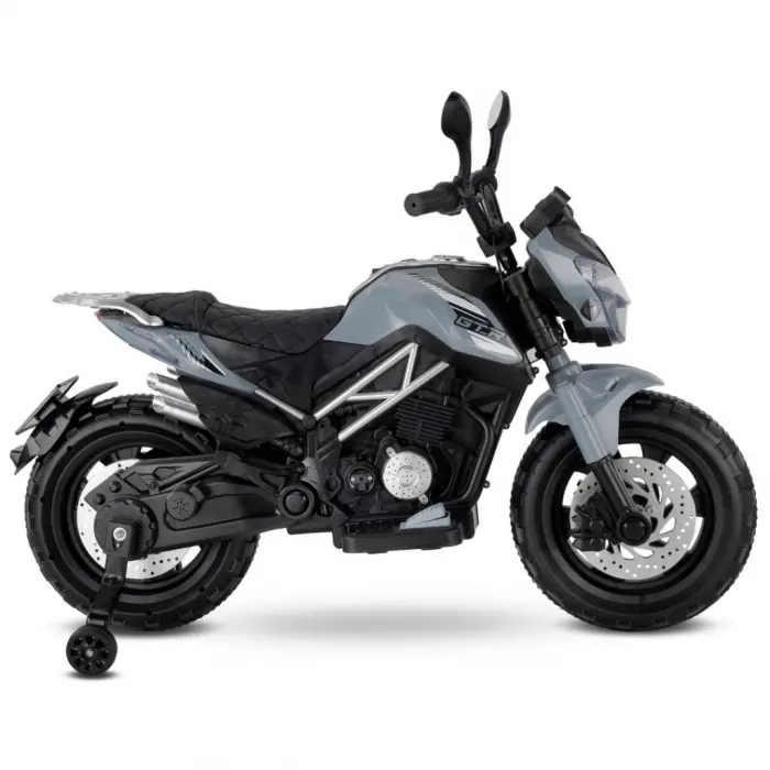 447 Motocross Akülü Motorsiklet 12V Gri