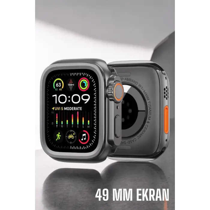 45 MM Gri Kasa Ultra Akıllı Saat Sesli Görüşme, Sağlık Takibi, Suya Dayanıklı