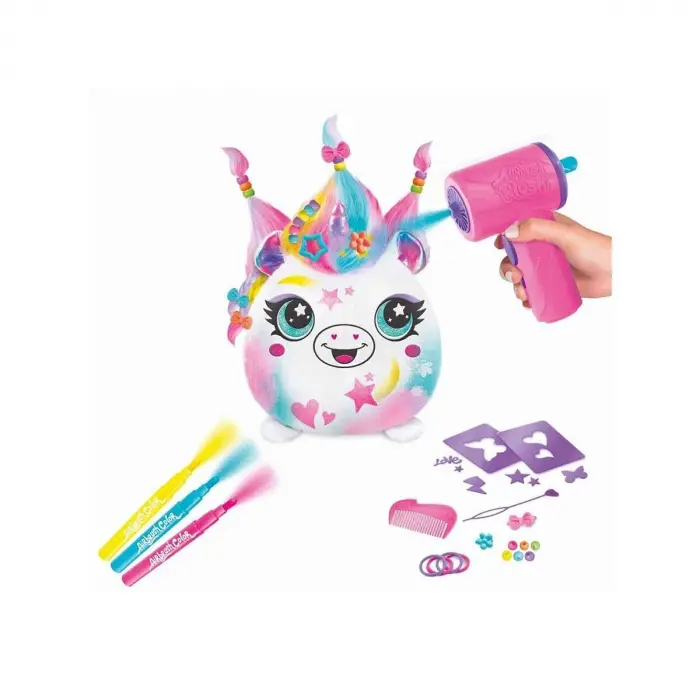 45541 SUN-CNL-HOBİ SET AIRBRUSH PLUSH HAIR IFFIC SQUISHY BO 2A