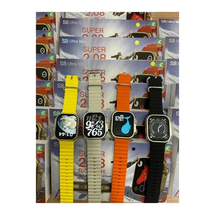 49 mm Ekranlı Siyah Silikon Kordonlu Akıllı Saat, Nabız Sensörü ve Sesli Görüşme Özellikli