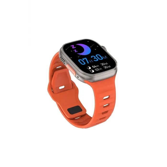 49 mm Ekranlı Turuncu Akıllı Saat, GPS ve NFC Özellikli, Nabız ve Uyku Takibi Yapar