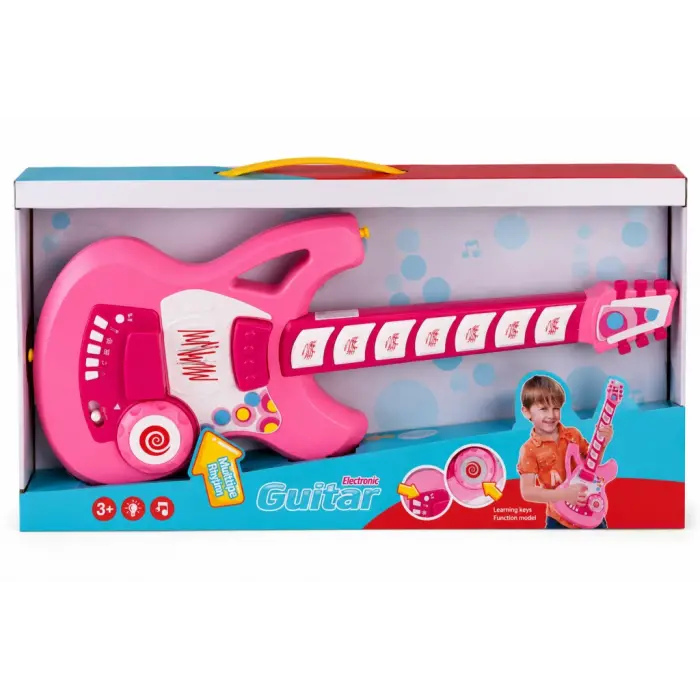 4933 GİTAR FONK TUŞLU ASKILI PEMBE SESLİ