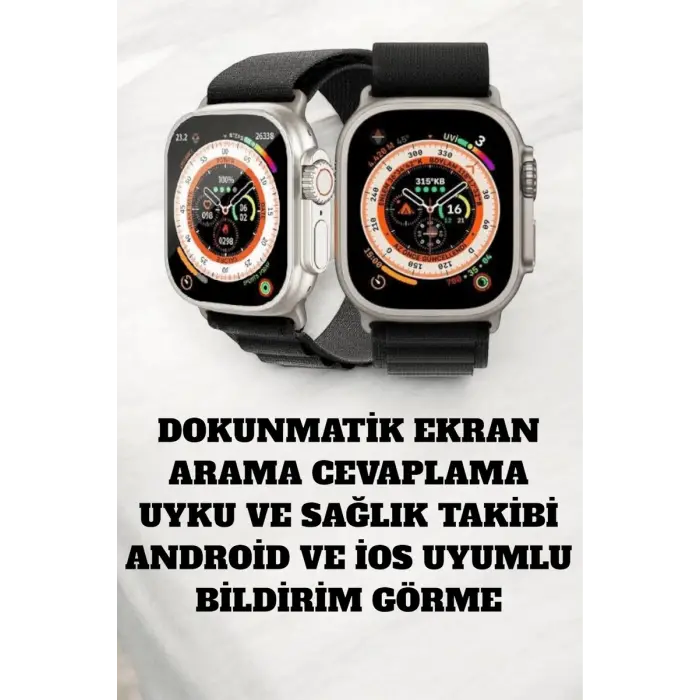 49MM Ekranlı Kan Basıncı ve Adımsayar Özellikli Bluetooth Akıllı Saat