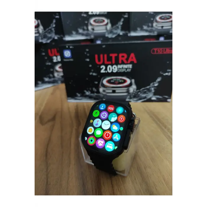 49mm Siyah Kasa ve Turuncu Silikon Kordonlu Akıllı Saat - Sesli Görüşme ve SIM Kart Desteği