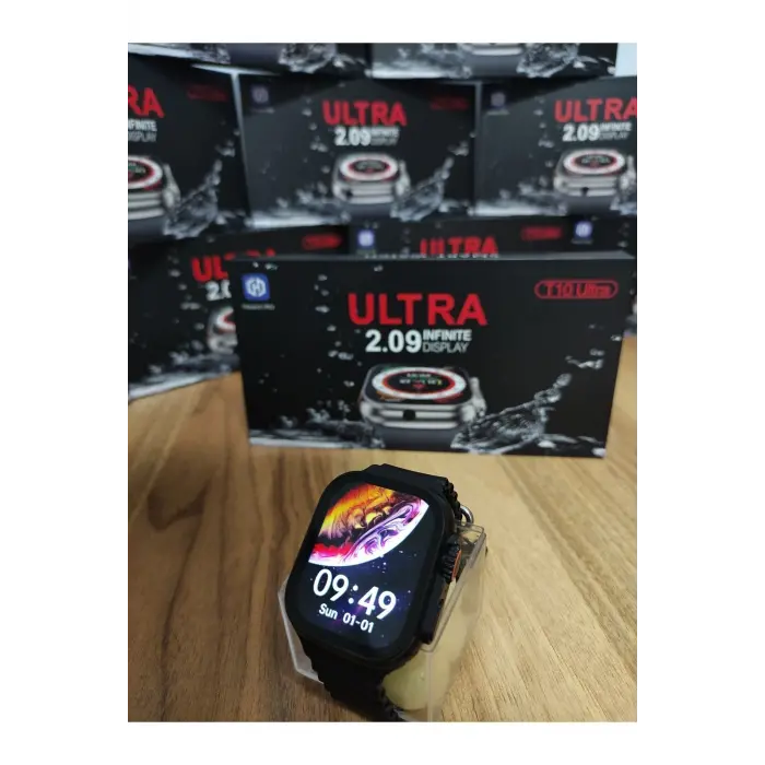 49mm Siyah Kasa ve Turuncu Silikon Kordonlu Akıllı Saat - Sesli Görüşme ve SIM Kart Desteği