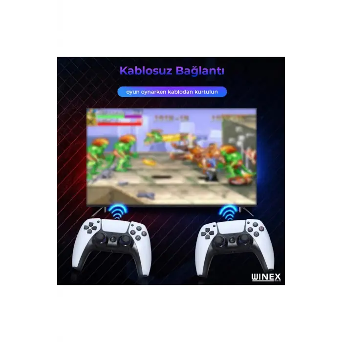 4K Android TV stick retro oyun konsolu oyunlu 64GB Bluetooth siyah - Elektronik Var