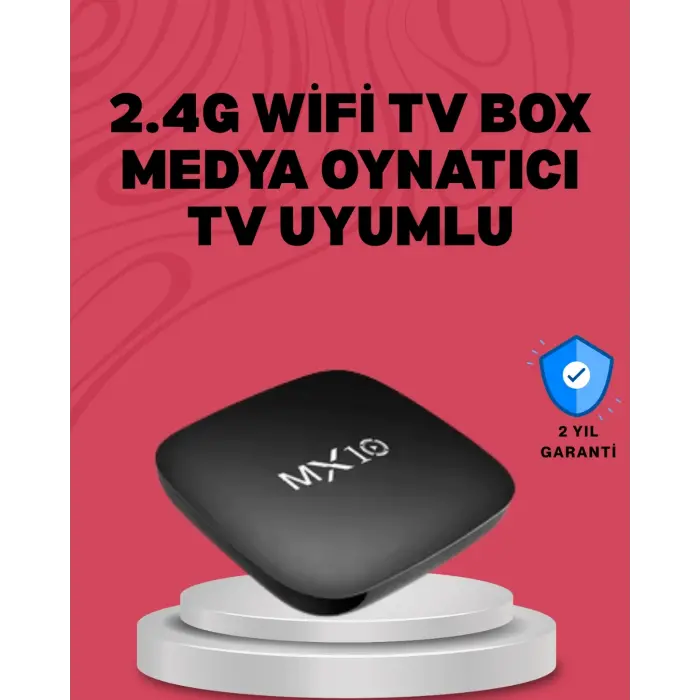 4K UHD Android Medya Oynatıcı 8 GB Hafıza 2 GB RAM Wi-Fi Destekli