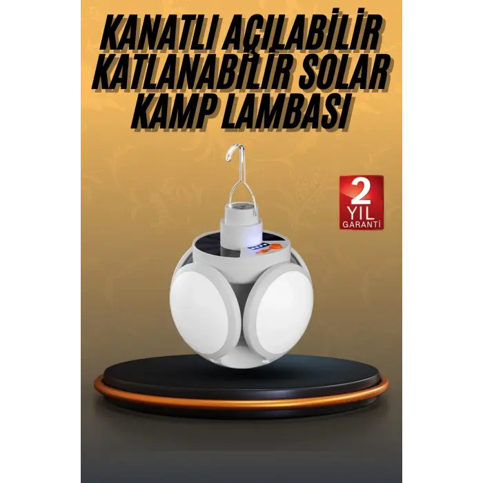 5 Kanatlı Bahçe Aydınlatma Led Askılı Solar Güneş Enerji Usb Sarjlı