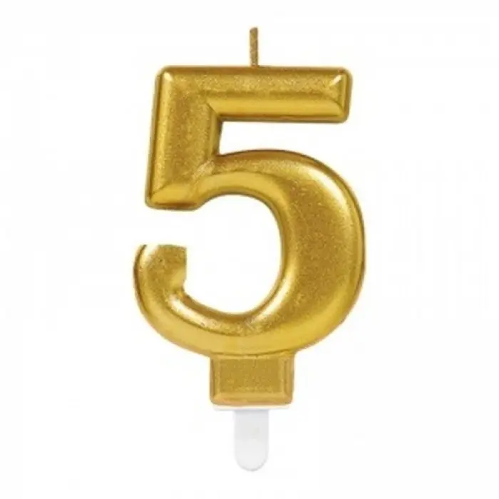 5 Rakam Mum Gold Renk Bx40
