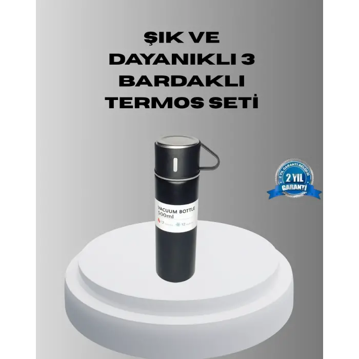 500 ml Vakumlu Termos – Çift Kat Paslanmaz Çelik, Sızdırmaz Kapağıyla Sıcak ve Soğuk İçeceklere Özel