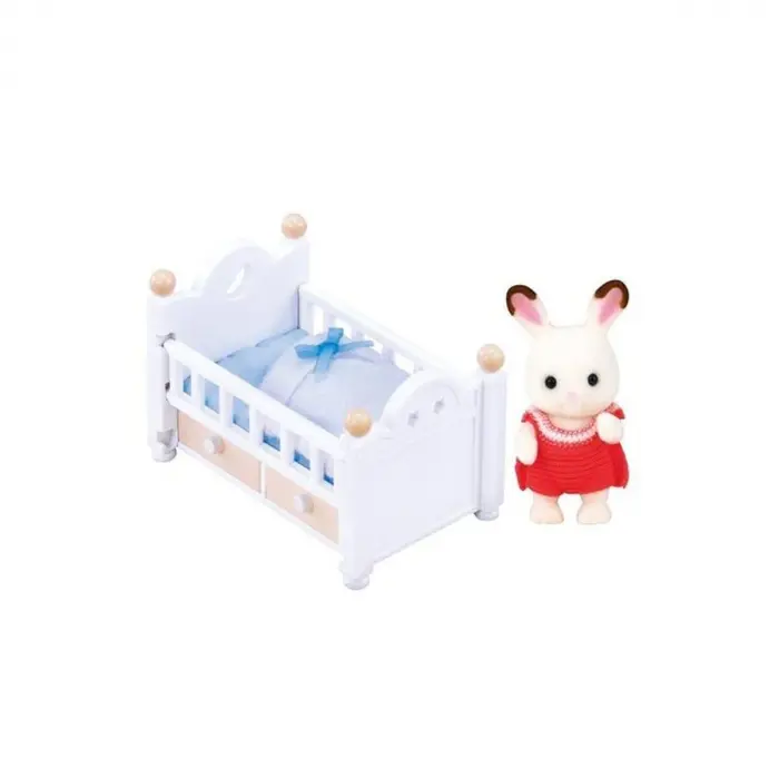 5017 Sylvanian Families,  Kulaklı Tşan Bebek ve Yatağı , +3 yaş