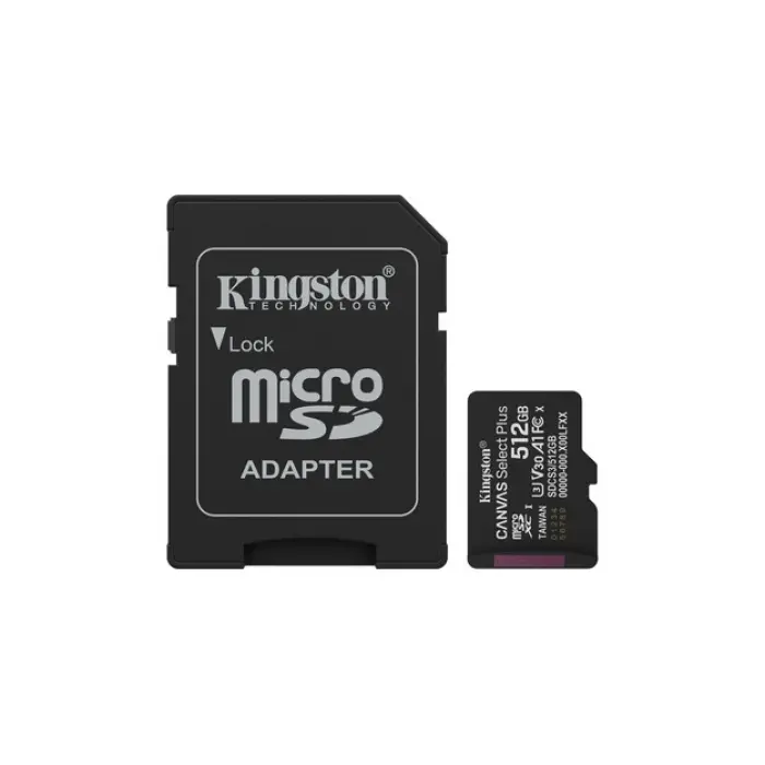 512GB microSDXC Canvas Select Plus Gen3 150MB/s A1 Card + Adapter
