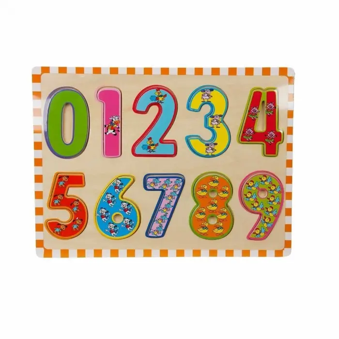 5215 -Wooden Puzzle Numbers 10 Parça