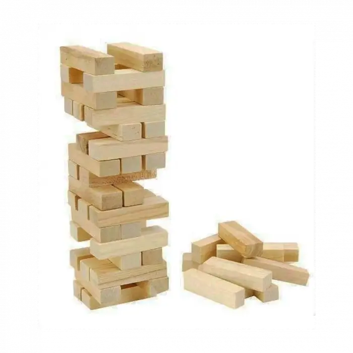 54 Parça  Ahşap Denge Jenga Oyunu Bx40