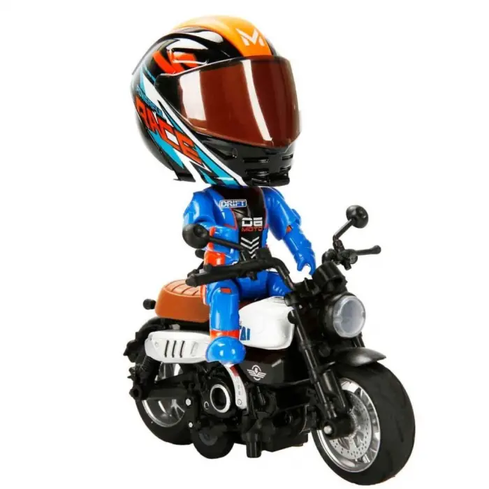 5835 MOTOSİKLET 1 14  KASKLI FİGÜR PB 3R SES IŞIK