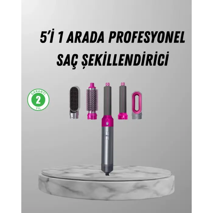 5’i 1 Arada Saç Şekillendirici Set Kuaför Düzeyinde Performans ve Ergonomik Tasarım