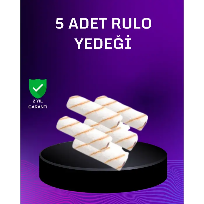 5’li Mini Rulo Boya Seti Duvar Tavan Emülsiyon Uygulama