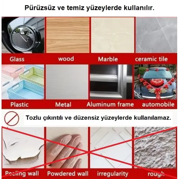60 Parça Kolay Açılır Güçlü Çift Taraflı Bant 18mm*50mm Bx40
