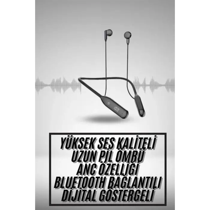 60 Saat Uyumlu Bluetooth Kulaklık Kablolu ANC Özellikli Kulaklık