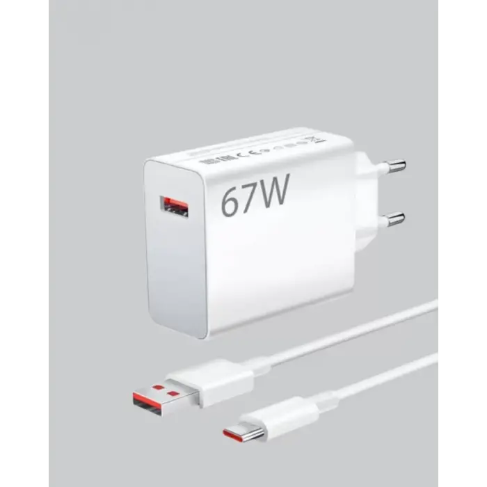 67 Watt Çift Turbo Şarj Adaptörü  Reno 4 5 6 Uyumlu