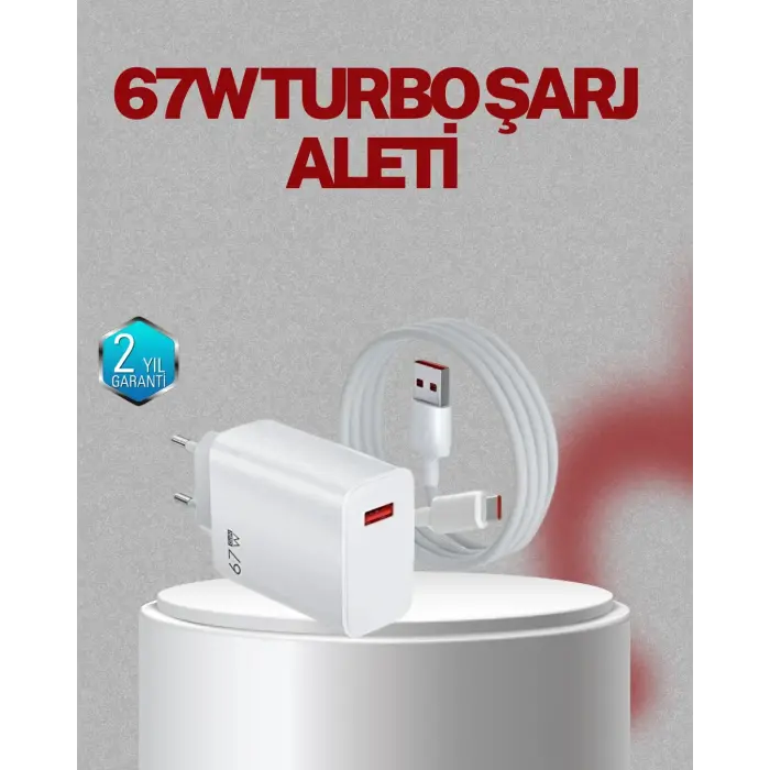 67 Watt Type C Şarj Adaptörü Asus Zenfone 7 8 9 Uyumlu